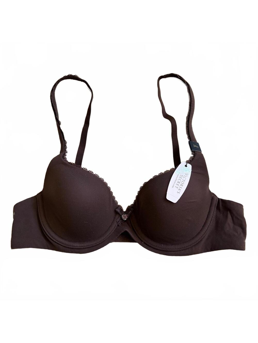 Victoria's Secret Perfect Shape Smooth Bra Chocolate Brown Women's Size 34A NWT